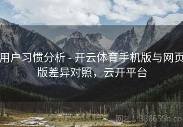 用户习惯分析 - 开云体育手机版与网页版差异对照，云开平台