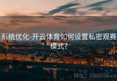 系统优化-开云体育如何设置私密观赛模式？