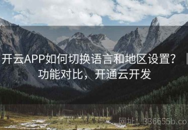 开云APP如何切换语言和地区设置？｜功能对比，开通云开发