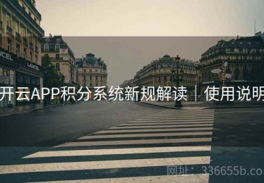 开云APP积分系统新规解读｜使用说明