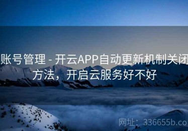 账号管理 - 开云APP自动更新机制关闭方法，开启云服务好不好